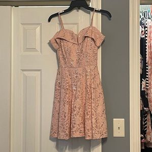 Pink Off Shoulder Dress